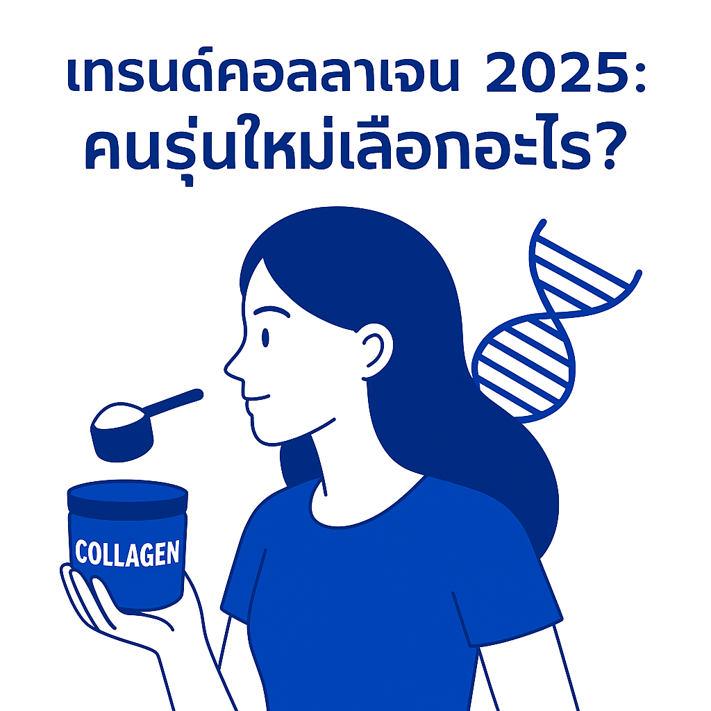 เทรนด์คอลลาเจน 2025 : คนรุ่นใหม่มีวิธีเลือกซื้อยังไงบ้าง? – คู่มือฉบับเต็มสำหรับเลือกคอลลาเจนบำรุงกระดูก ผิวพรรณ และสุขภาพอย่างตรงจุดในยุค 2025